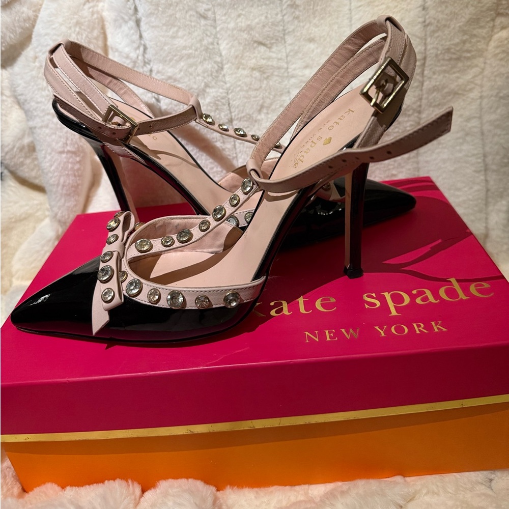Kate Spade Black and Pink Heels with Modern Elegance